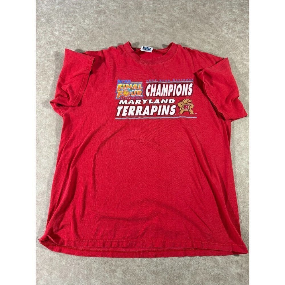 Vintage Sport Attack NCAA 2002 Final Four Champions Maryland Terrapins Shirt XXL